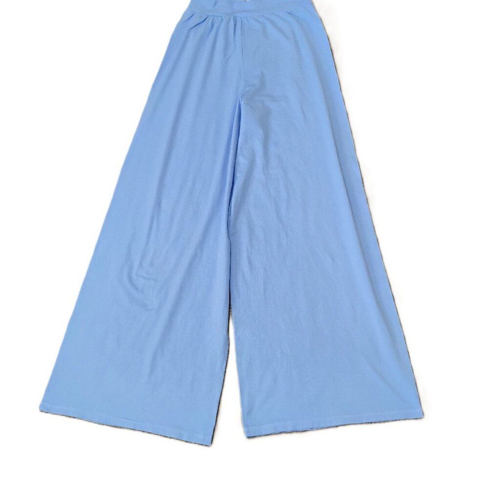 OQQ Blue Wide Leg Stretch Pants Large